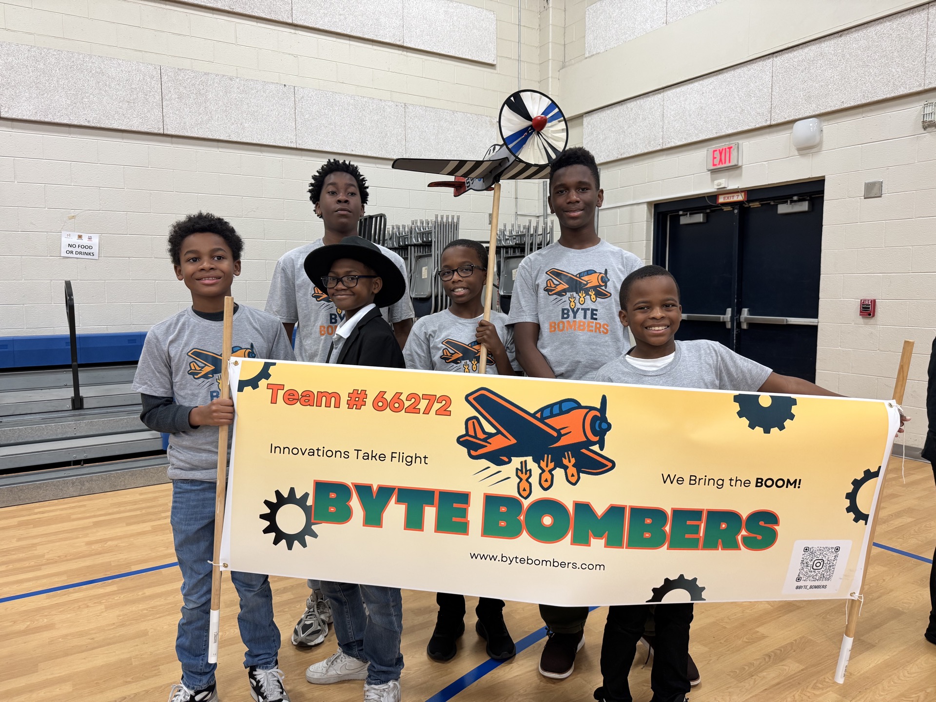Byte Bombers team at competition