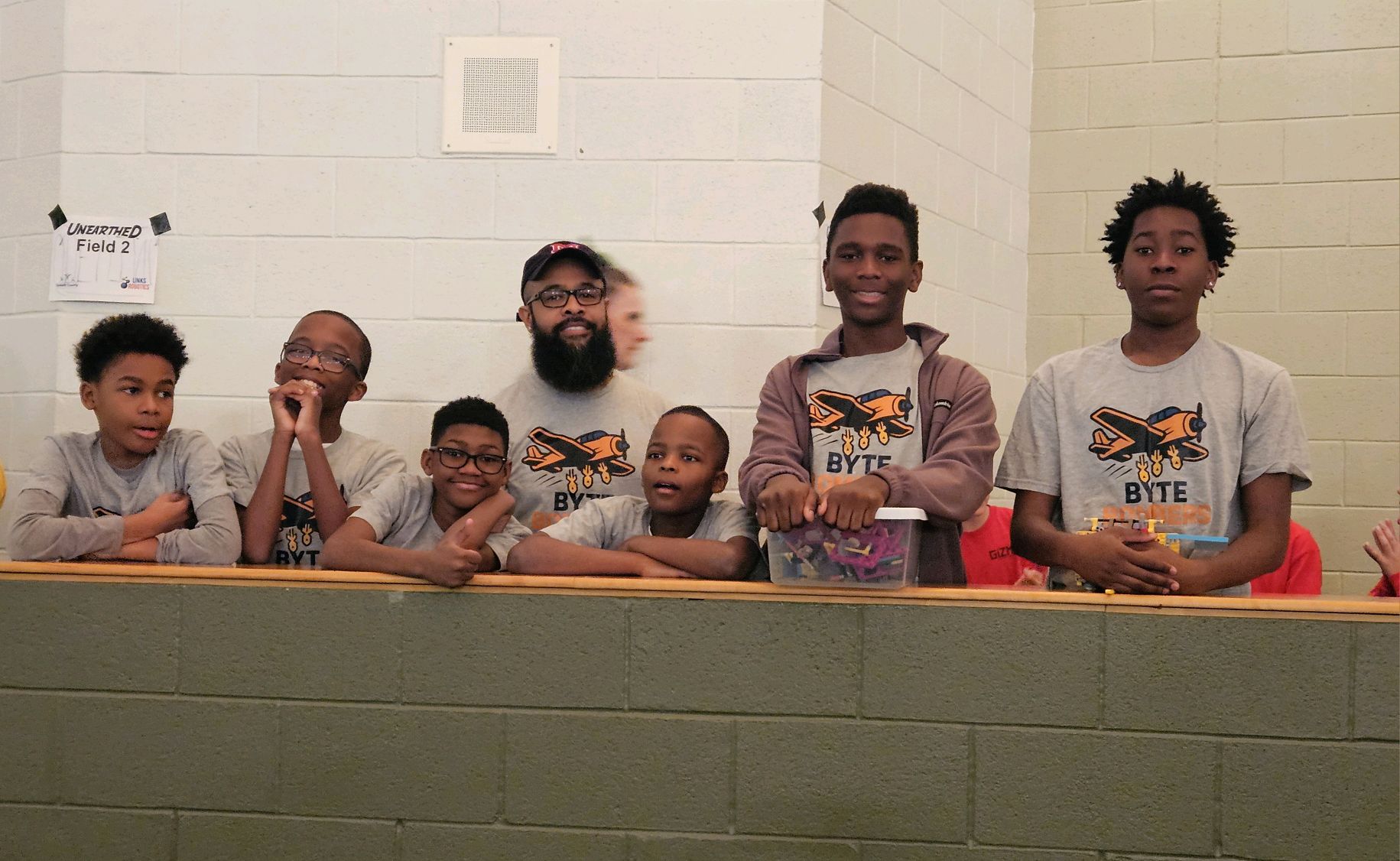 Byte Bombers team watching from the sideline